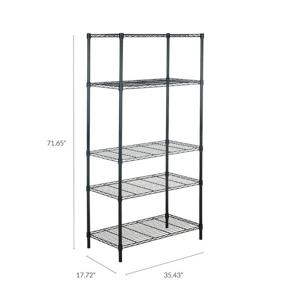 3 Tier Wire Shelving Black - Brightroom™