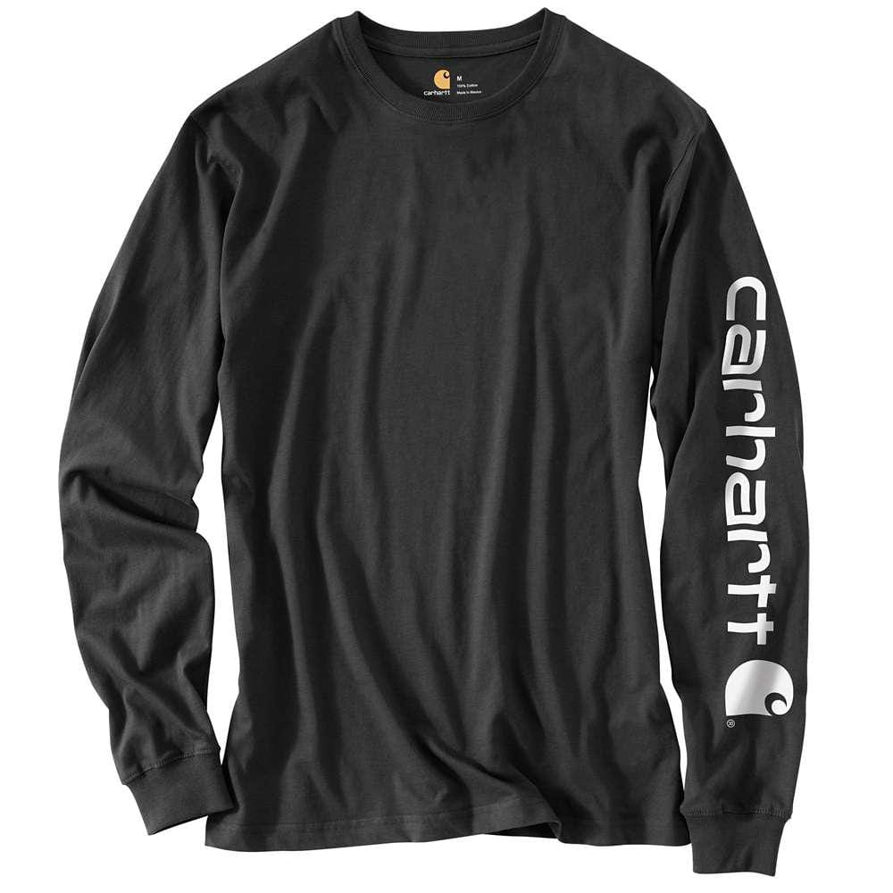 Carhartt Regular Medium Black Long-Sleeve T-Shirt K231-BLK - The Home Depot