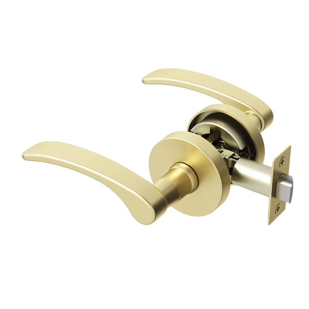 Brook Metal Brushed Champagne Gold Passage Hall/Closet Flat Door Handle with Round Rosette price history on PriceWatchPro