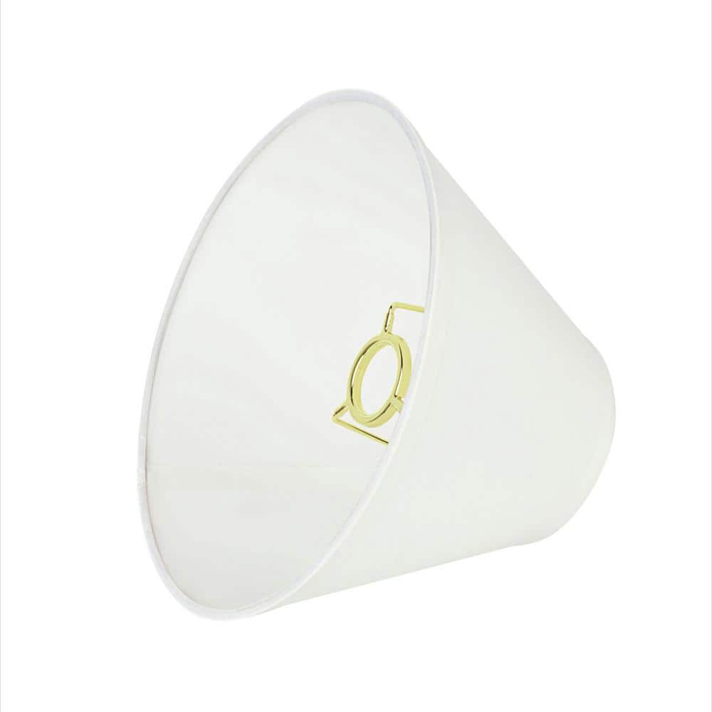 White Fabric Hardback Empire Lamp Shade, 11" Wide