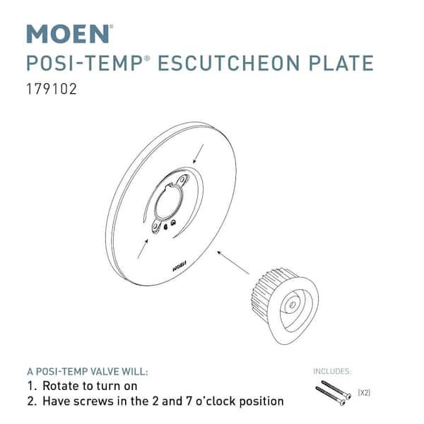 Posi-Temp Plastic Escutcheon Plate
