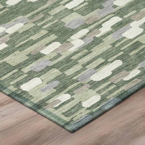 Chantille Machine Washable Indoor/Outdoor Abstract ACN2904 Basil 10 ft. x 14 ft. Area Rug