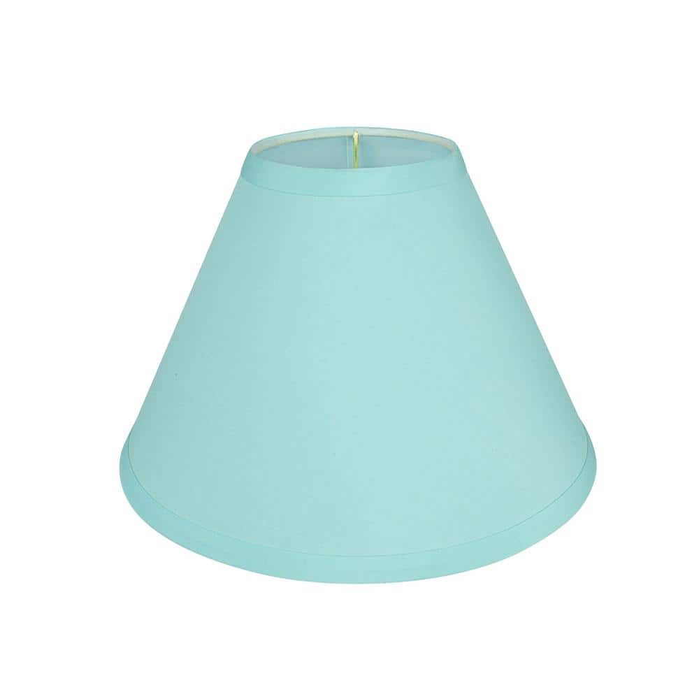 Light Blue Fabric Empire Lamp Shade, 10" Wide