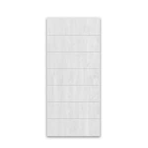 36 in. x 80 in. Hollow Core White Stained Solid Wood Interior Door Slab Slab