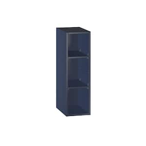 Devon 9 in. W x 30 in. H x 14 in. D Painted Blue Assembled Wall Open Shelf Kitchen Cabinet