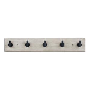 Home Decorators Collection Rustic 18 in. L Gray and Black Post Hook Rail  R42387H-RGM-U - The Home Depot