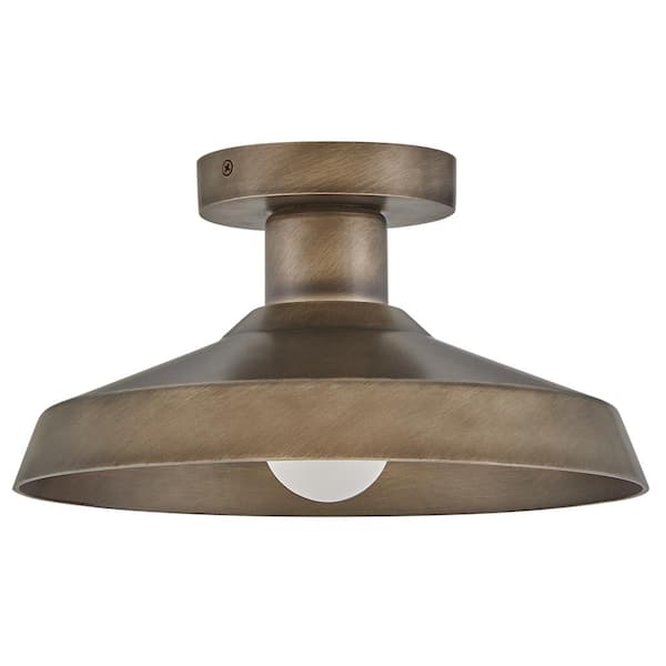 HINKLEY - Forge 12.0 in. 1 Light Burnished Bronze Flush Mount