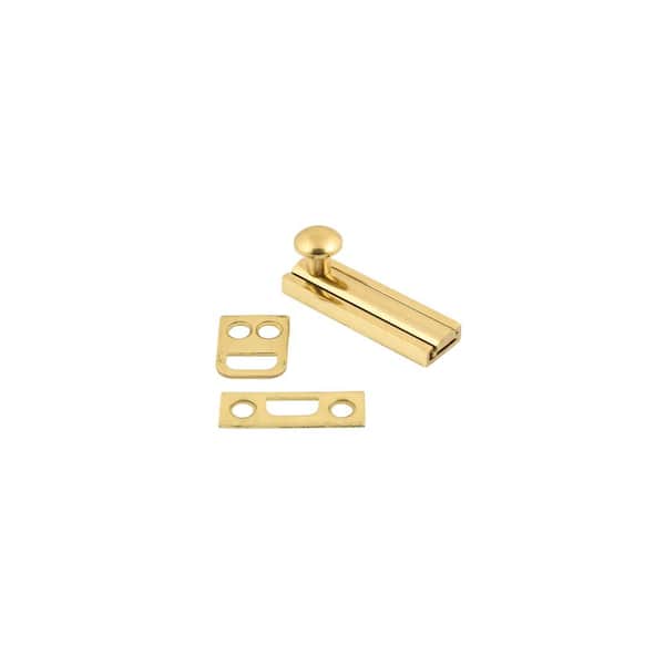 idh by St. Simons 2 in. Solid Brass Surface Bolt in Polished Brass