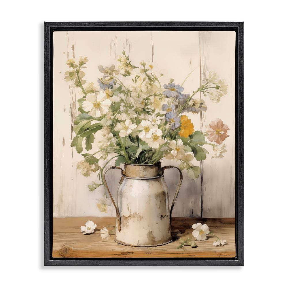 Country Canister Bouquet by Arlington Prints Black Floater Frame Nature Graphic Art Print 21 in. x 17 in. price history on PriceWatchPro