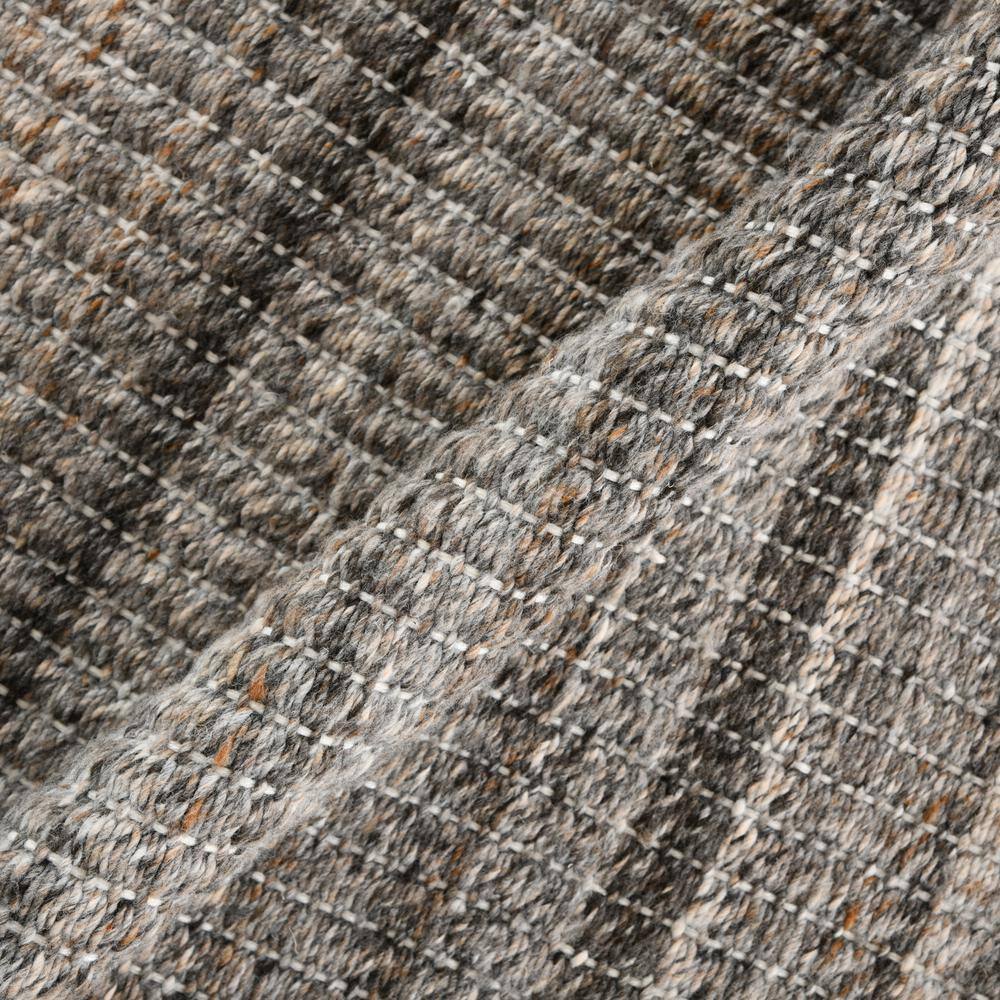 Atlantic Striped Gray and Brown Hand-Woven Outdoor Rug, 4' x 6'