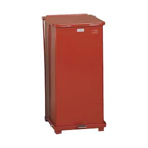 Defenders 24 Gal. Red Steel Step-On Trash Can