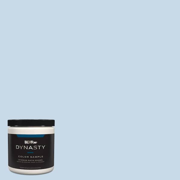 BEHR DYNASTY 8 oz. #MQ3-24 Celestial Light One-Coat Hide Satin Enamel Stain-Blocking Interior/Exterior Paint and Primer Sample