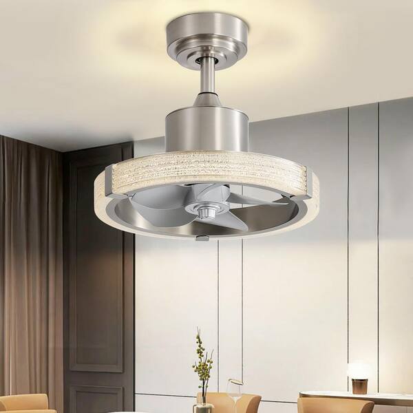 Sky Hog Preen 16 in. Indoor Integrated LED Satin Nickel Ceiling Fan