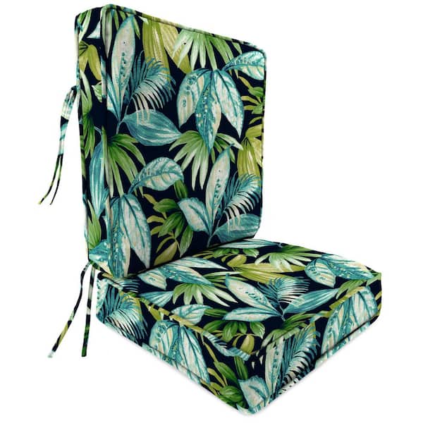 Jordan Manufacturing 22 in. L x 45 in. W x 4 in. T Outdoor Deep Seat Chair Cushion Set in Seneca Navy