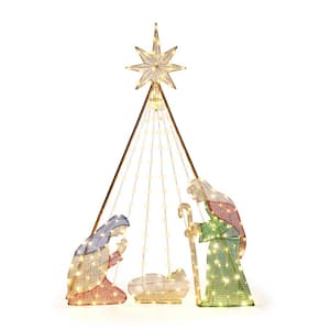 72.83 in. LED Garden Jesus Christmas Yard Decor