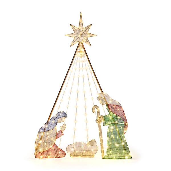 Karl home 72.83 in. LED Garden Jesus Christmas Yard Decor