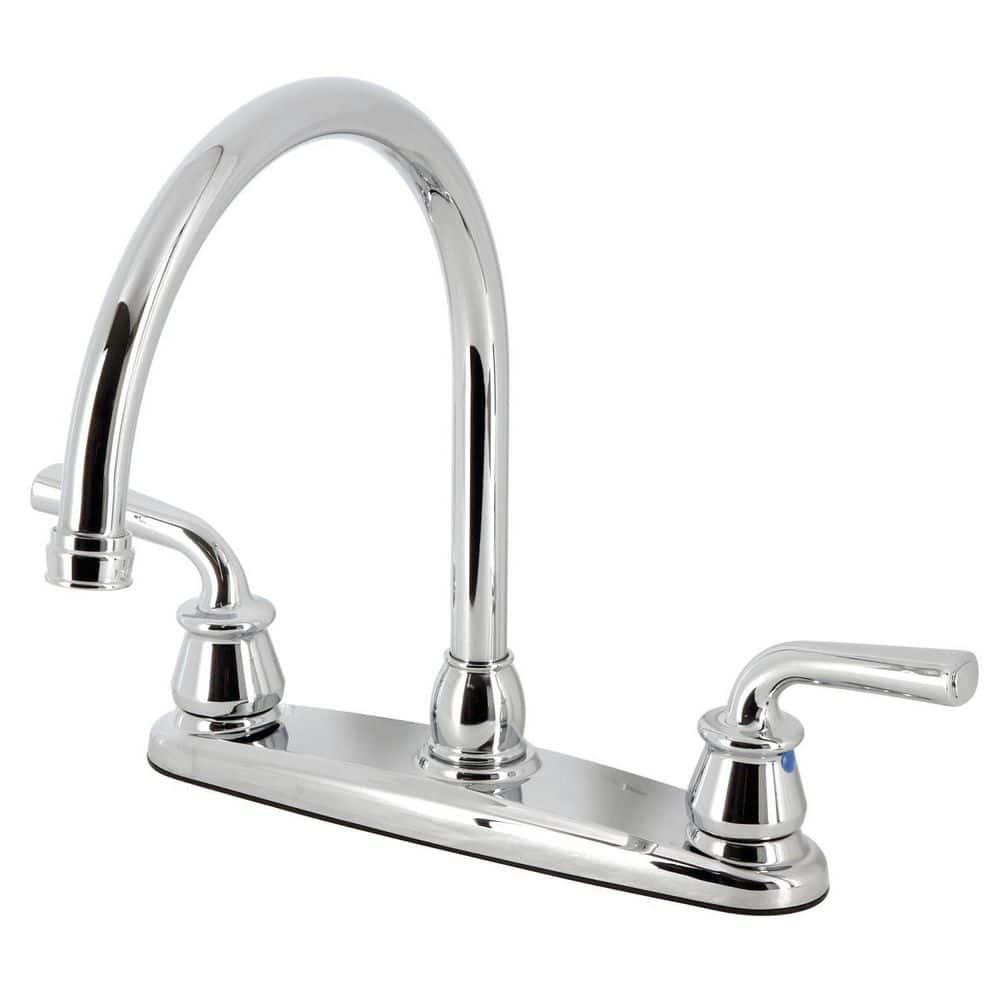 Restoration 2-Handle Deck Mount Centerset Kitchen Faucets in Polished Chrome price history on PriceWatchPro