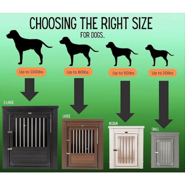 New Age Pet ECOFLEX Dog Crate End Table - Russet Brown Extra Large
