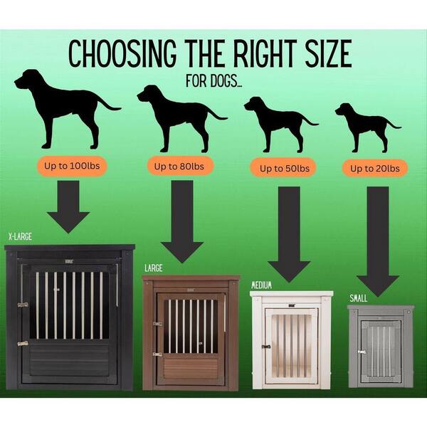 New Age Pet ECOFLEX Dog Crate End Table - Antique White Large