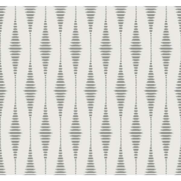 Seabrook Designs Pearlescent Glass Beaded Diamond Stripe Paper Unpasted Nonwoven Wallpaper Roll 57.5 sq. ft.