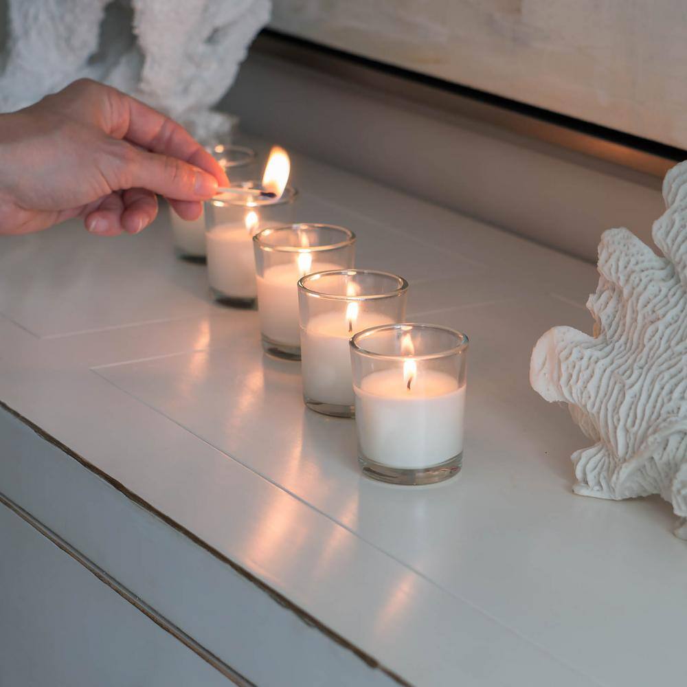 Serenity White Scented Flameless Votive Candles, 48-Pack