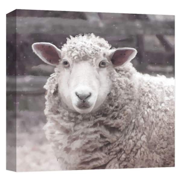 PTM Images ''farmhouse sheep III'' Canvas Abstract Wall Art 15 in. x 15 in.