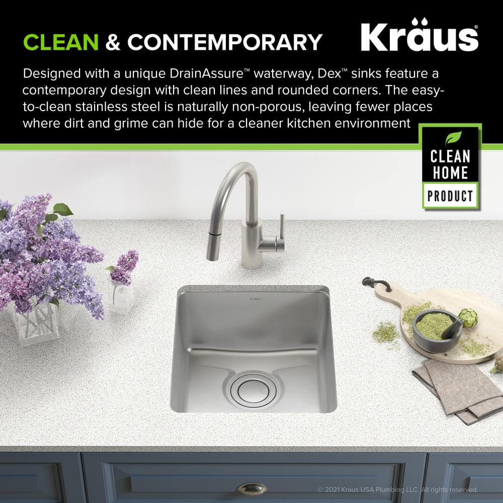 17-Inch Stainless Steel Undermount Single Bowl Kitchen Sink