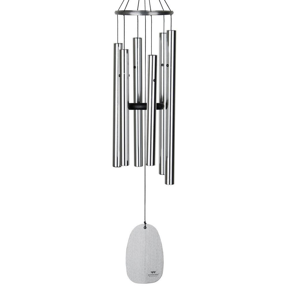 WOODSTOCK CHIMES Signature Collection, Bells of Paradise, 32 in. Silver Wind Chime BPMS The