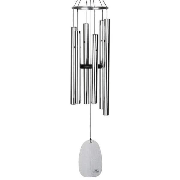 WOODSTOCK CHIMES Signature Collection, Bells of Paradise, 32 in. Silver Wind Chime