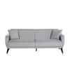 BELLONA Flexy 78.7 in. Light Gray Polyester 3-Seater Twin Sleeper Sofa ...