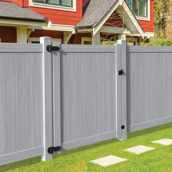Freedom 9-ft H x 5-in W Sand Vinyl Blank Fence Post (Assembled)