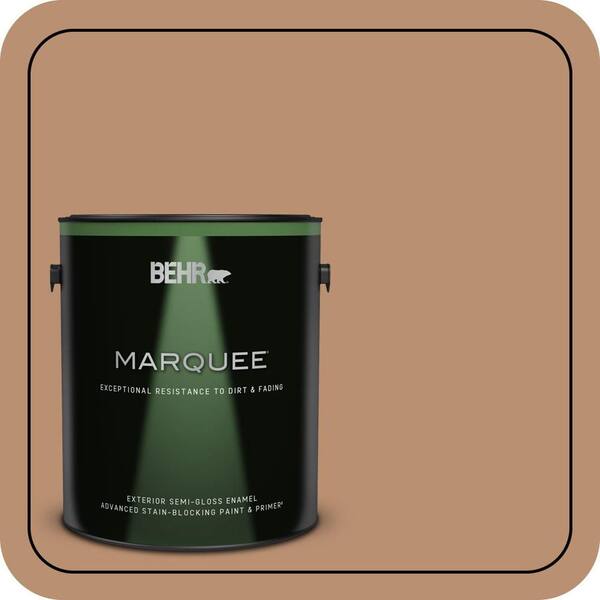 BEHR MARQUEE 1 gal. #S230-5 Sugar Maple Semi-Gloss Enamel Exterior Paint & Primer