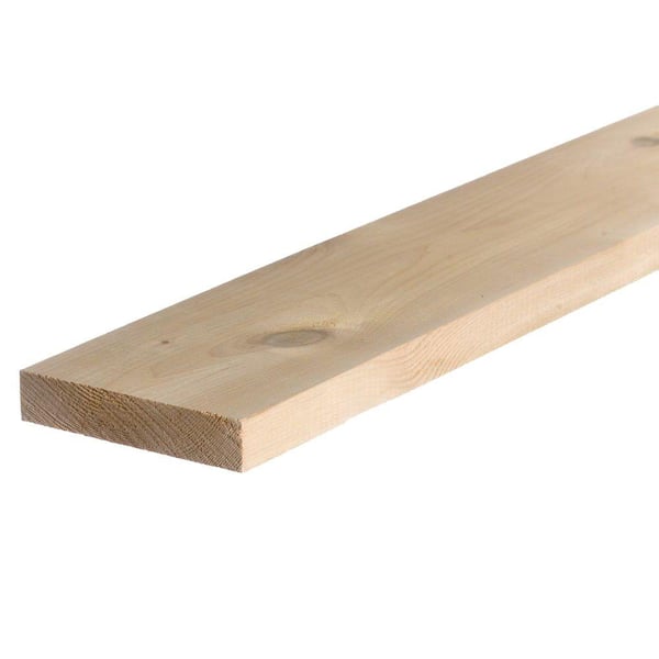 Unbranded 5/4 in. x 4 in. x 10 ft. Premium Tight Knot Cedar Dimensional Lumber