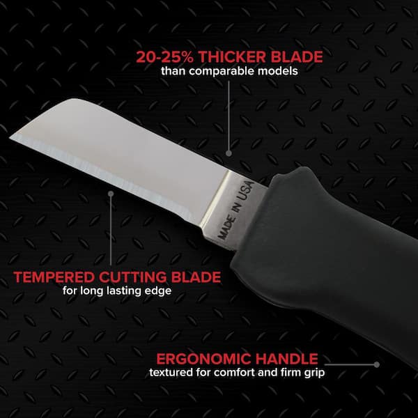 Insulation Cutting Knife  10 Square Point Rubber Knife