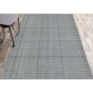 Laurel Kate Gray 7 ft. 6 in. x 9 ft. 6 in. Transitional Plaid Area Rug