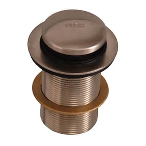 2 in. Extended Push Button Tub Drain, Brushed Nickel
