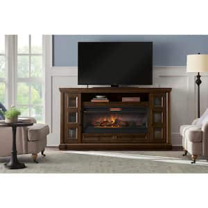 Home Decorators Collection Hillrose 52 in. Freestanding Electric Fireplace TV  Stand in White with Rustic Taupe Oak Top 2240FM-26-201 - The Home Depot