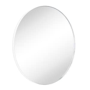 Yolanta 36 in. W x 36 in. H Circular Round Stainless Steel Framed Wall Mounted Bathroom Vanity Mirror in Chrome