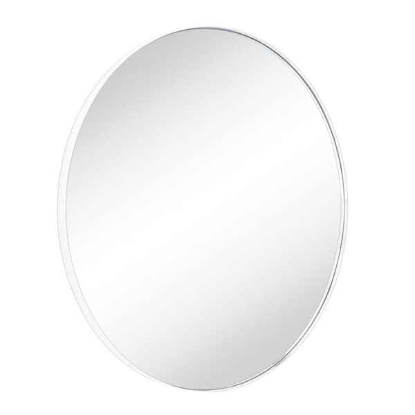 Yolanta 36 in. W x 36 in. H Circular Round Stainless Steel Framed Wall Mounted Bathroom Vanity Mirror in Chrome
