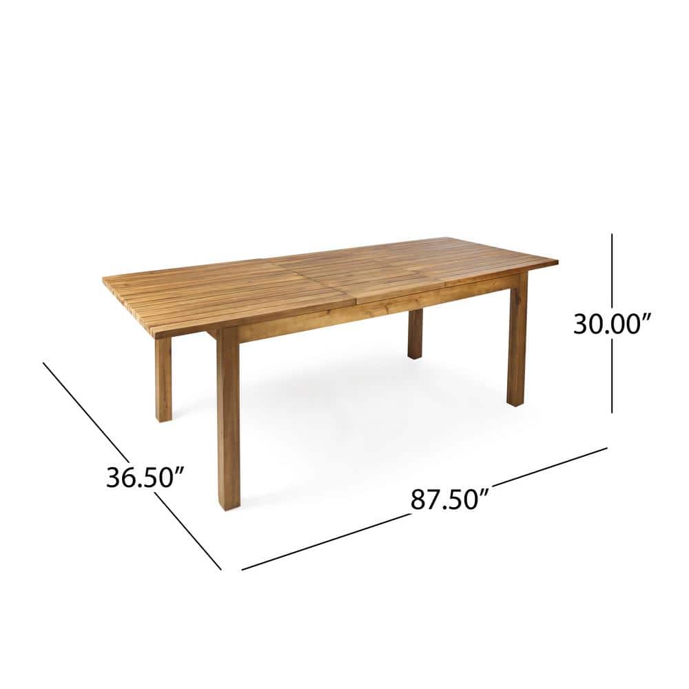 Teak Acacia Wood 9-Piece Expandable Outdoor Dining Set