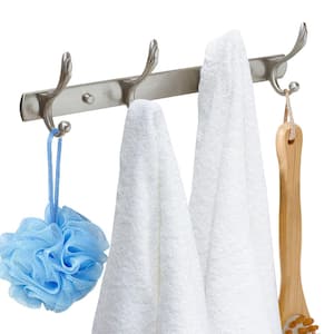 Large 4-Pronged Robe and Towel Hook in Satin Nickel