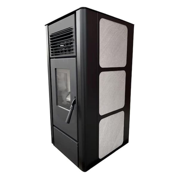 Pellet Stove Freestanding - Wi-Fi Control and Removable Legs, Heats 800-1800 sq. ft. - Sandstone Grey