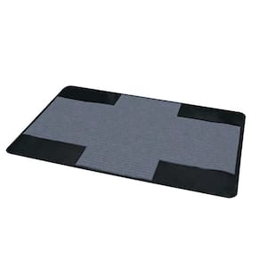 Grey 44 in. x 30 in. Under-the-Grill Protective Deck and Patio Mat