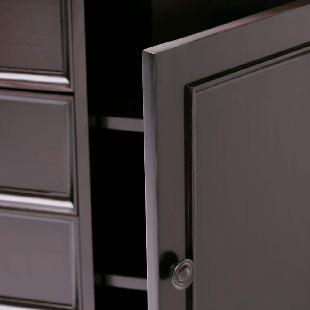 Amherst Hickory Brown Solid Wood Storage Cabinet with Adjustable Shelves