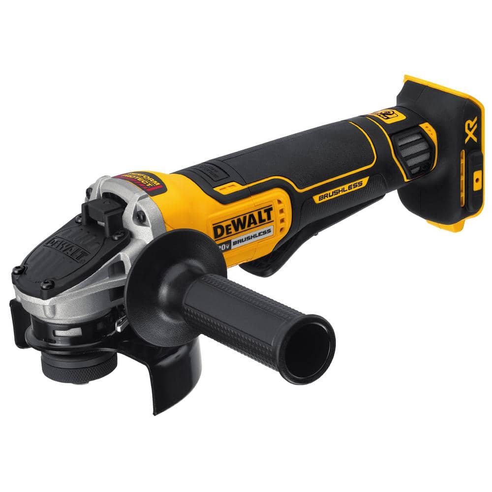 buiten gebruik voor mineraal DEWALT 20V MAX XR Cordless Brushless 4.5 in. Paddle Switch Small Angle  Grinder with Kickback Brake (Tool Only) DCG413B - The Home Depot