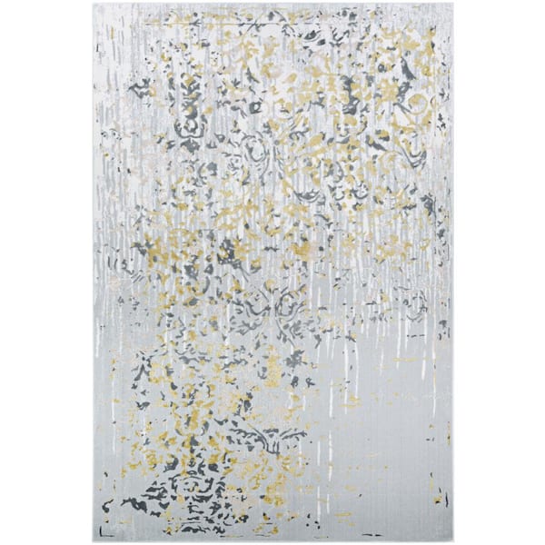 Couristan Calinda Emmett Gold-Silver-Ivory 7 ft. x 10 ft. Area Rug