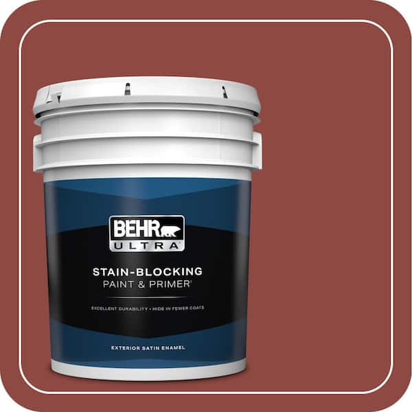 5 gal. #PPH-72 Rusty Red Satin Enamel Exterior Paint & Primer