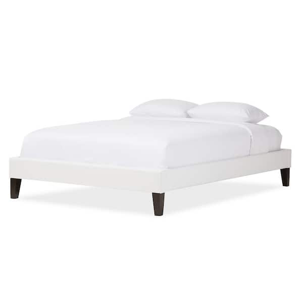 Baxton Studio Lancashire Modern and Contemporary Black Faux Leather Upholstered Full Size Bed Frame with Tapered Legs Baxton Studio Lancashire Modern and Contemporary Black Faux Leather Upholstered Full Size Bed Frame with Tapered Legs