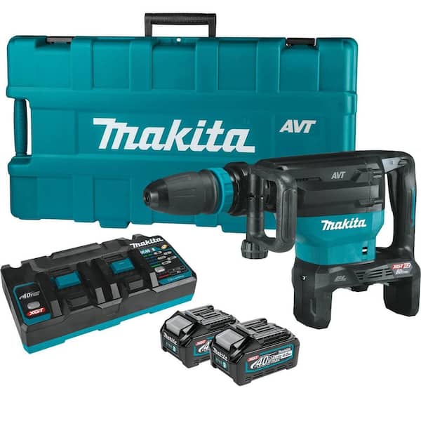 80V max (40V max X2) XGT Brushless 14 in. Power Cutter Kit w/ 4 Batteries (8.0Ah) w/ XGT 28 lb. Demo Hammer Kit, 4.0Ah