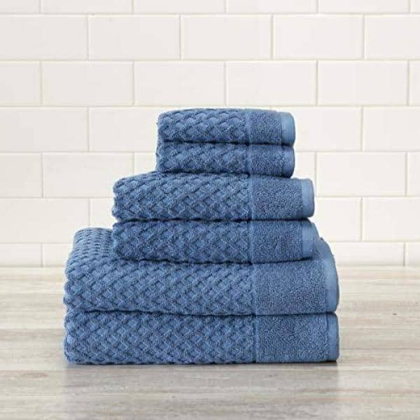 Nylon Blue Cotton Kitchen Hand Wash Towel Set, Size: Small